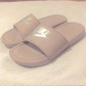 Benassi JDI Slides - Particle Rose/Metallic Silver